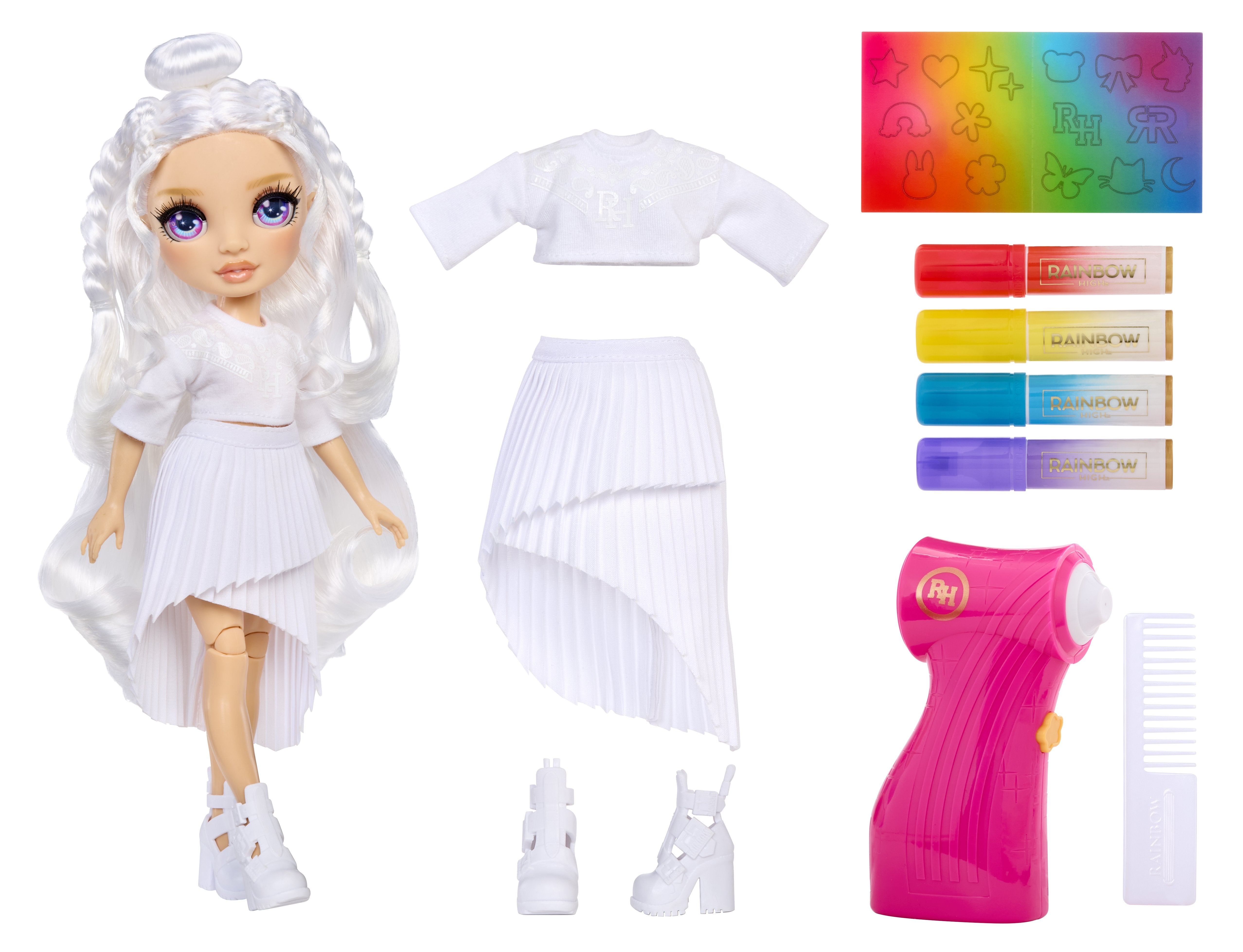 EAN 35051543350 - Rainbow High Air Brush & Create Fashion Dolls - Purple Eyes imagen 1