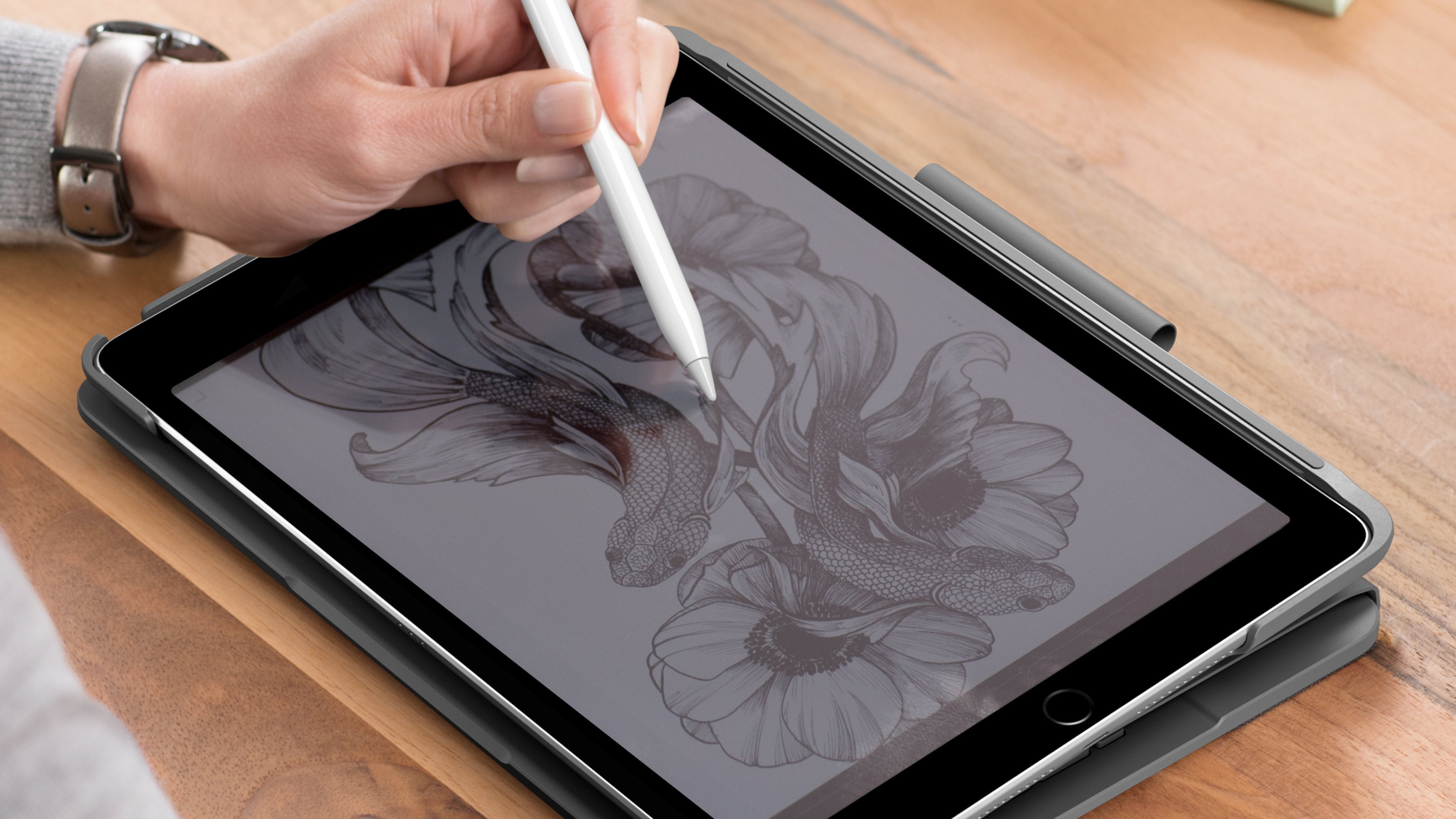 Francés - Logitech Slim Folio Grafito Bluetooth Azerty