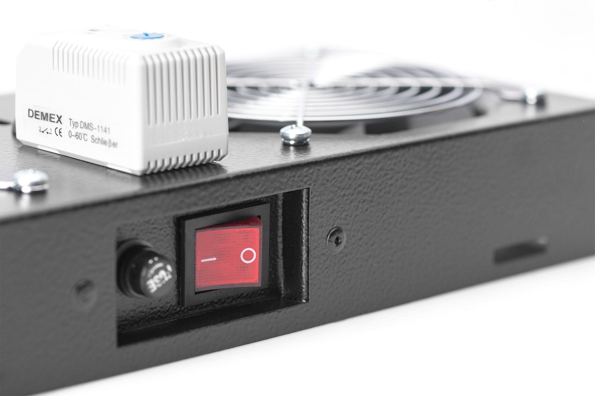 Ventilador De Tapa Digitus Rm Con 2 Ventiladores Para Armarios De Pared, Negro, 40x400x440mm