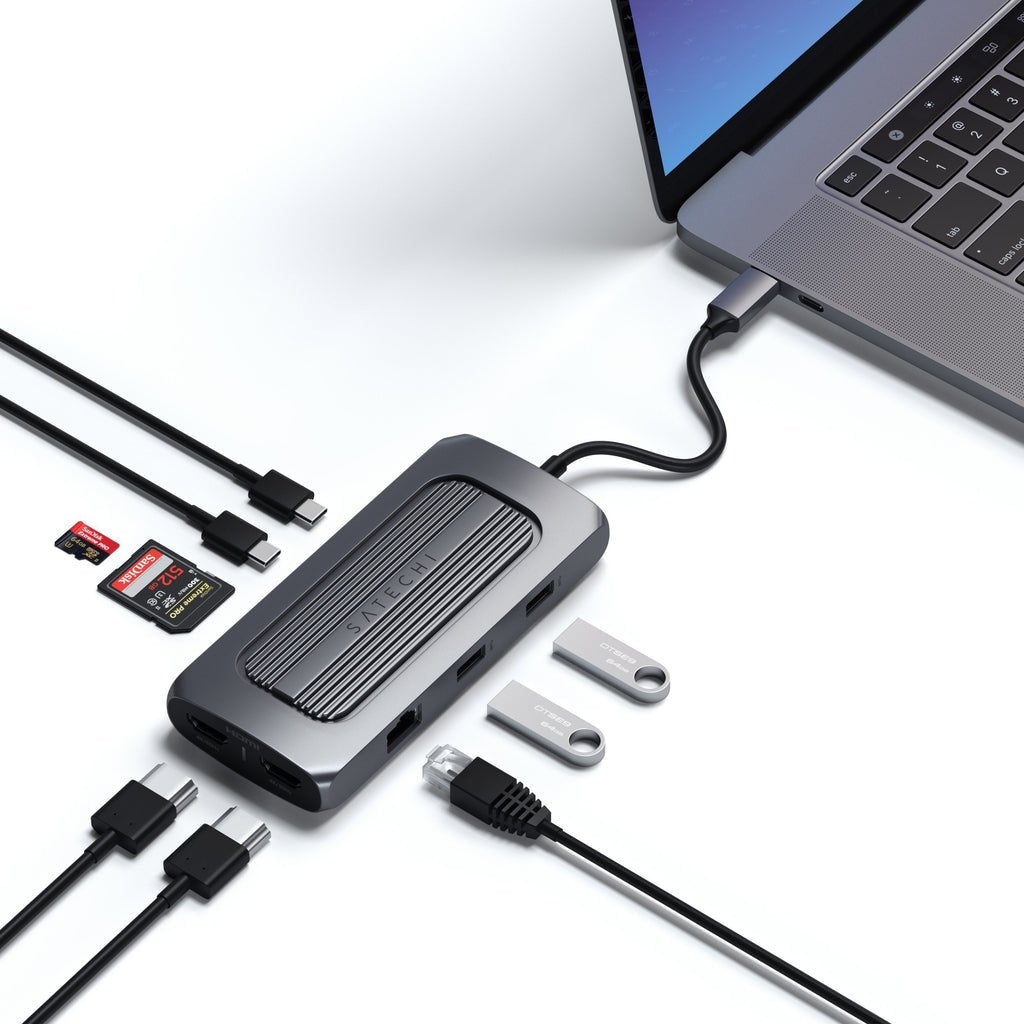 EAN 0810086360130 - Satechi ST-UCMXAM base para portátil y replicador de puertos USB 3.2 Gen 1 (3.1 Gen 1) Type-C Gris imagen 4