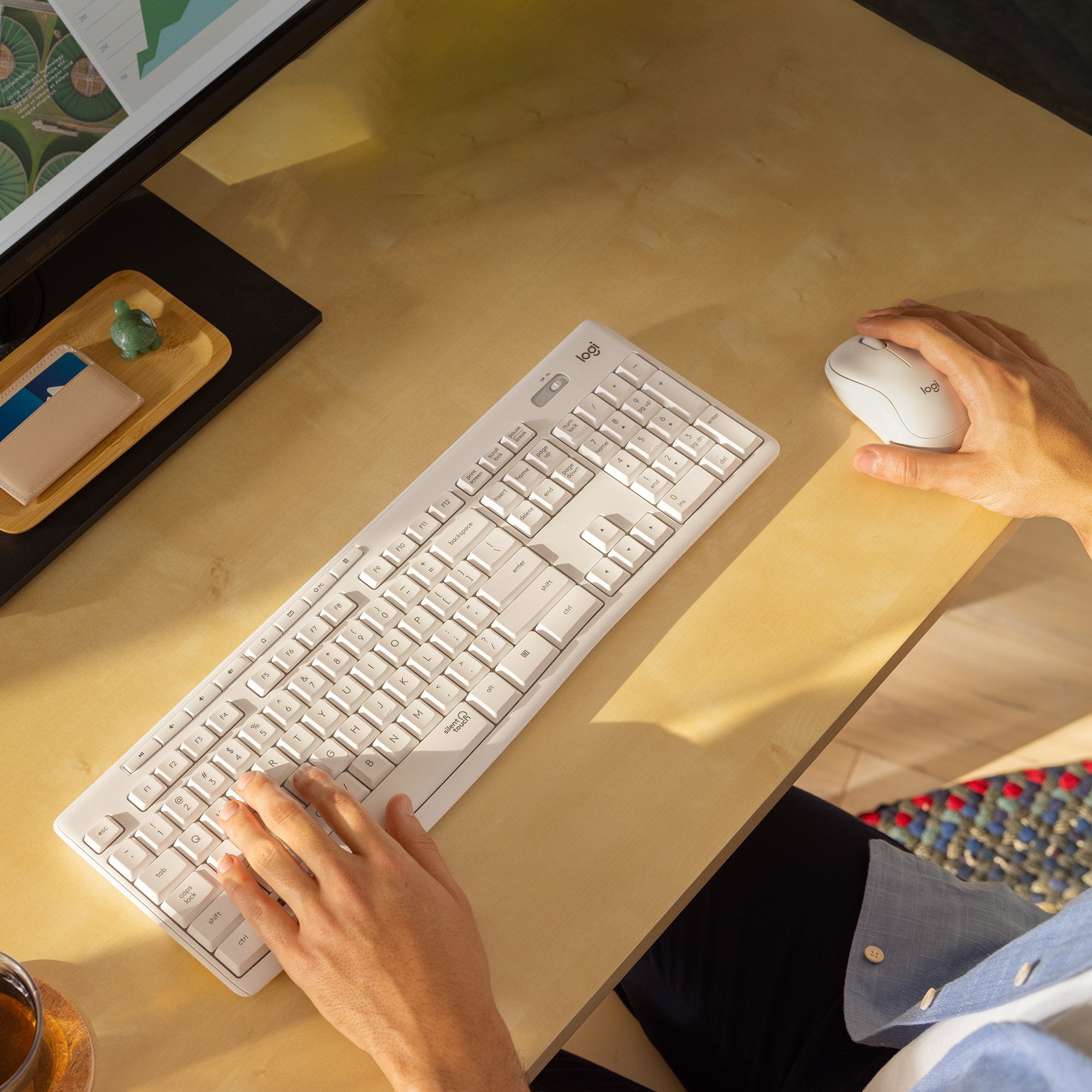 Logitech Teclado (Suizo) + Raton Mk295 Silent Combo Rf Inalámbrico Qwertz Blanco