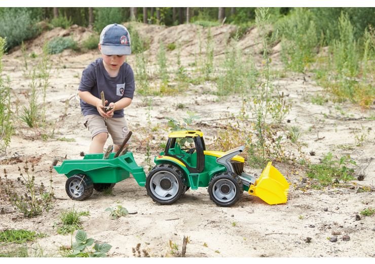 EAN 4006942811403 - Lena GIGA TRUCKS Tractor with shovel & trailer imagen 2