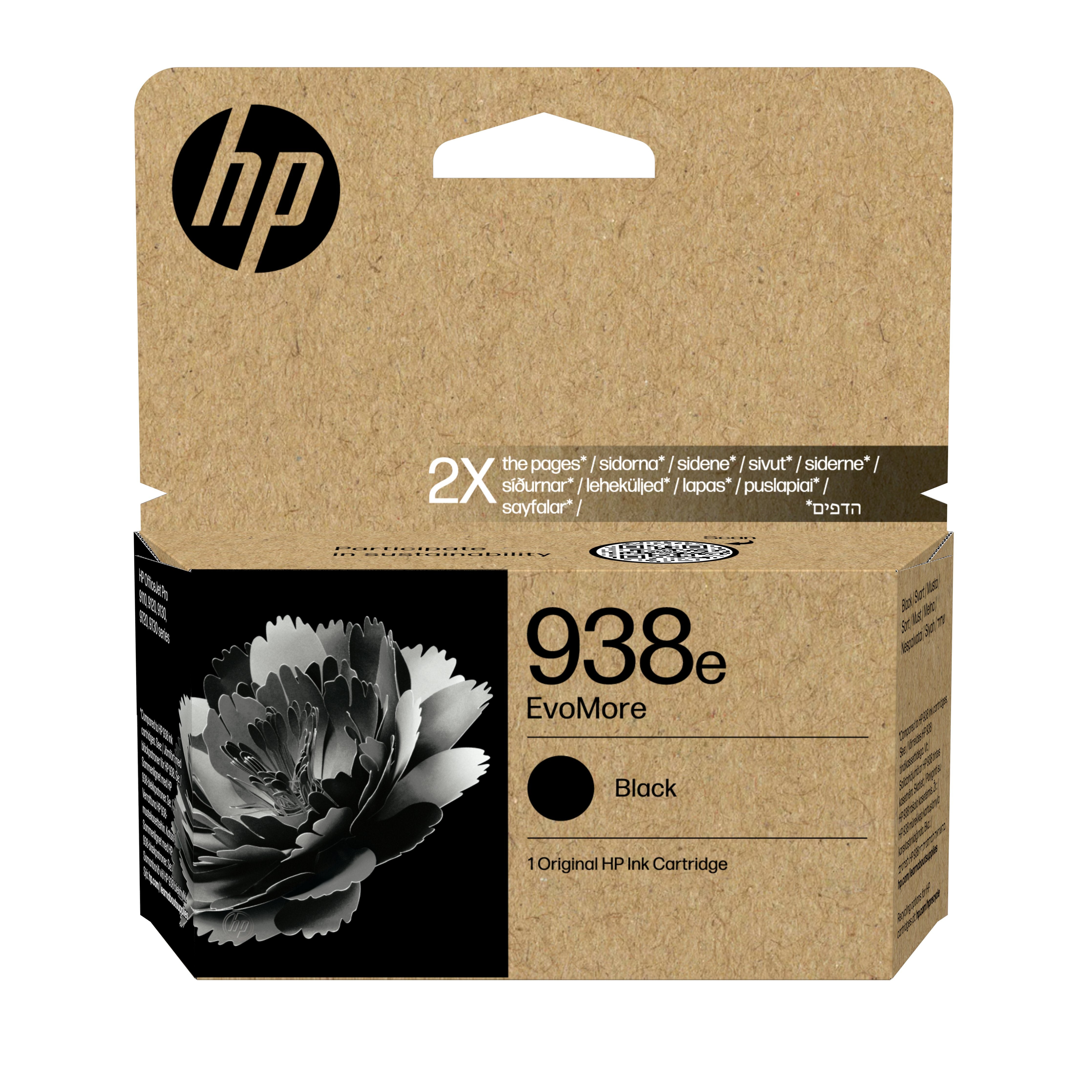 EAN 0196548611317 - HP 938e EvoMore Black Original Ink Cartridge cartucho de tinta 1 pieza(s) Alto rendimiento (XL) imagen 1