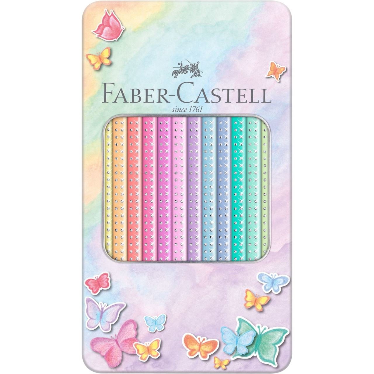 Lápices De Colores Faber-Camell Sparkle Pamel 12 Metales.