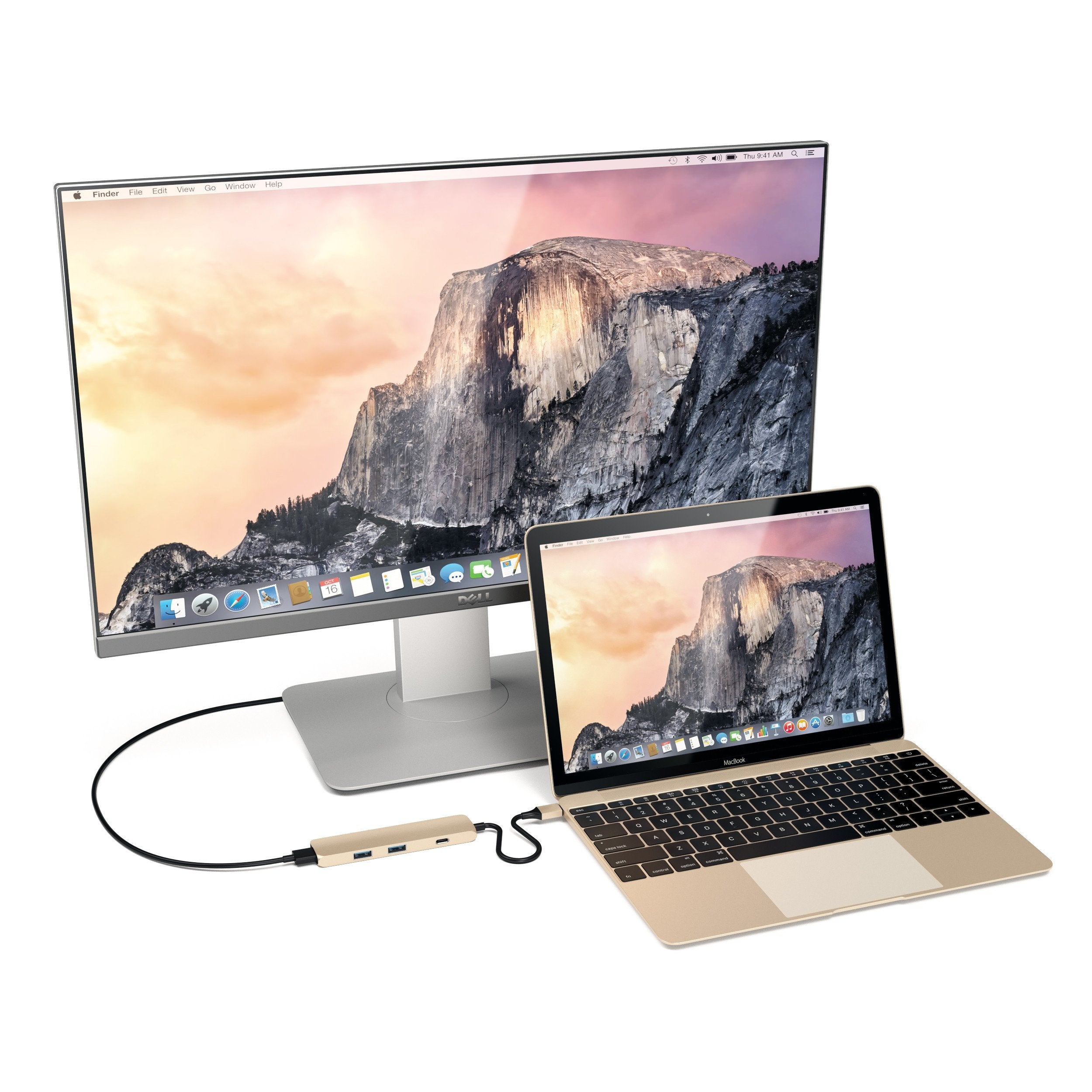 Satechi St-Cmag Base Para Portátil Y Replicador De Puertos Usb 3.2 Gen 1 (3.1 Gen 1) Type-C Oro