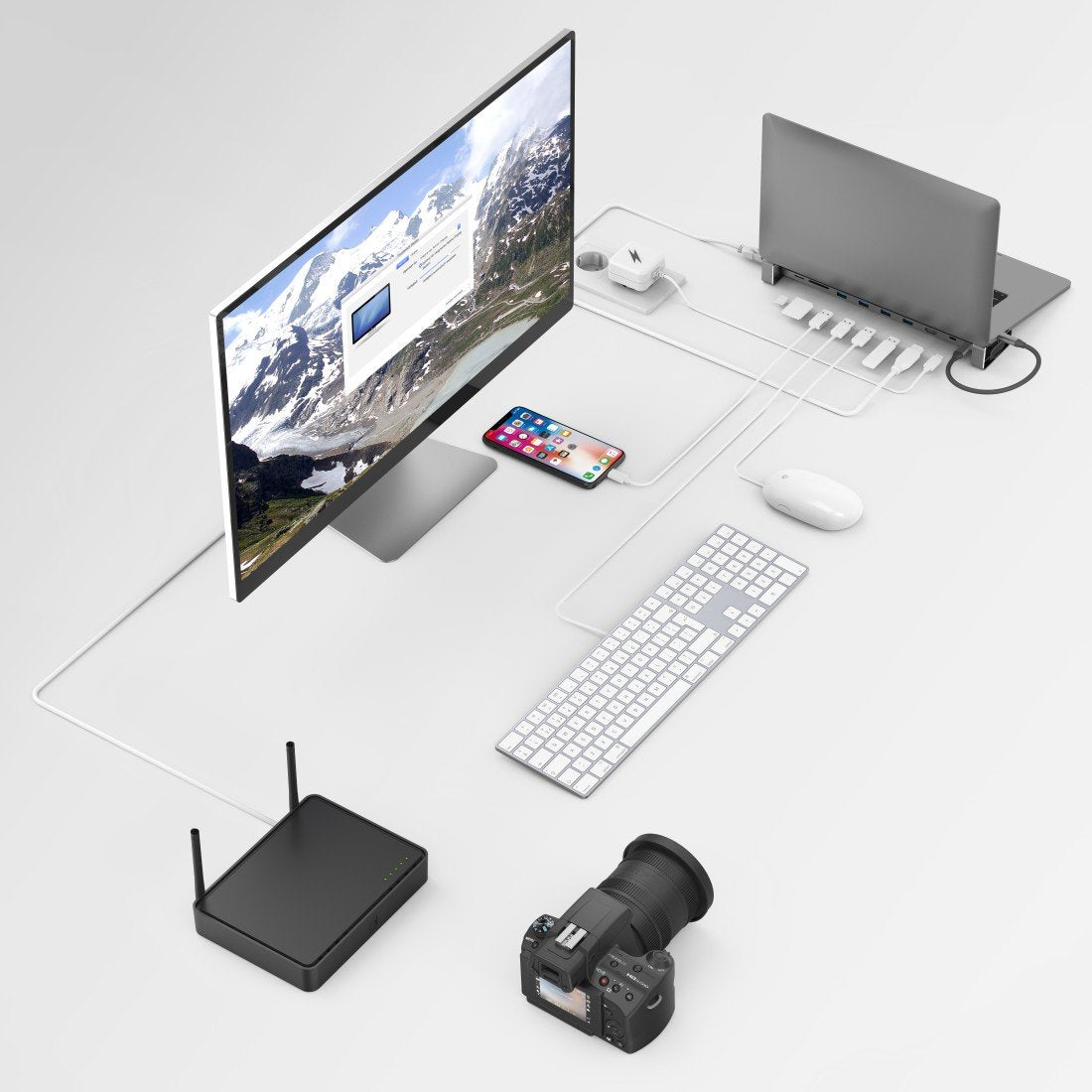 Hama Docking Station 9 Ports Usb 3.2 Gen 1 (3.1 Gen 1) Type-C Gris