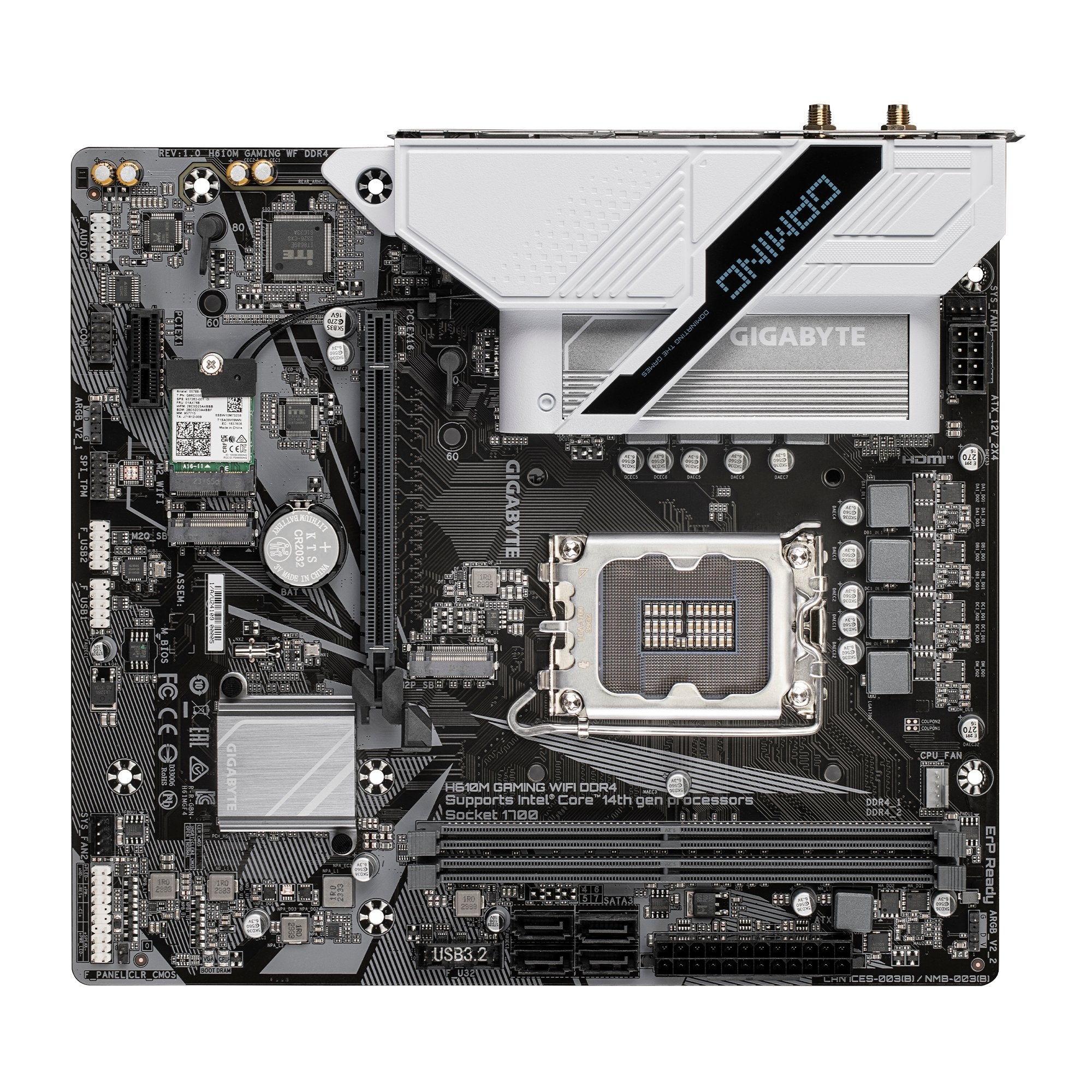 EAN 4719331861766 - GIGABYTE H610M GAMING WF DDR4 placa base Intel H610 Express LGA 1700 micro ATX imagen 4