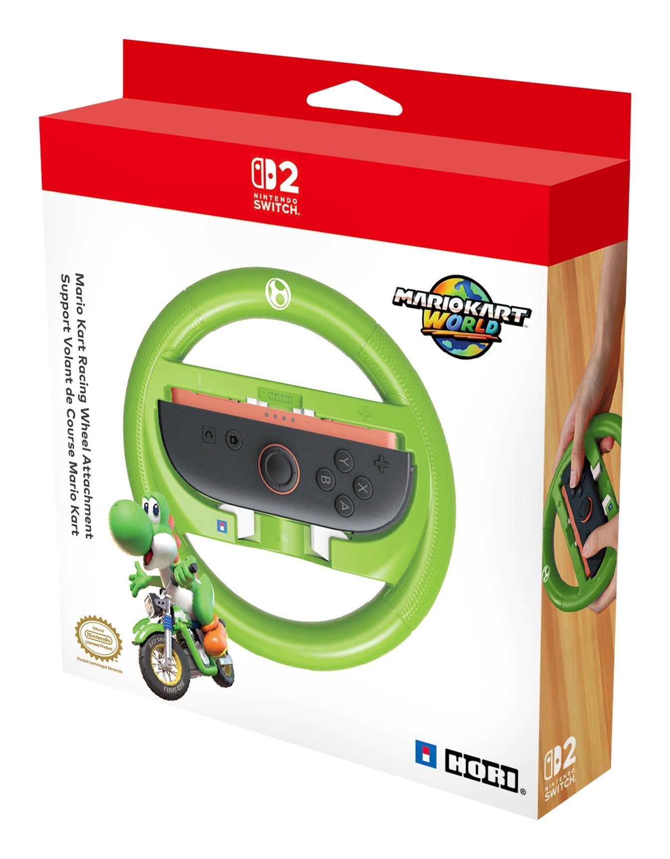 Adaptador De Volante Para Mario Kart Hori - Nintendo Switch 2 · Yoshi