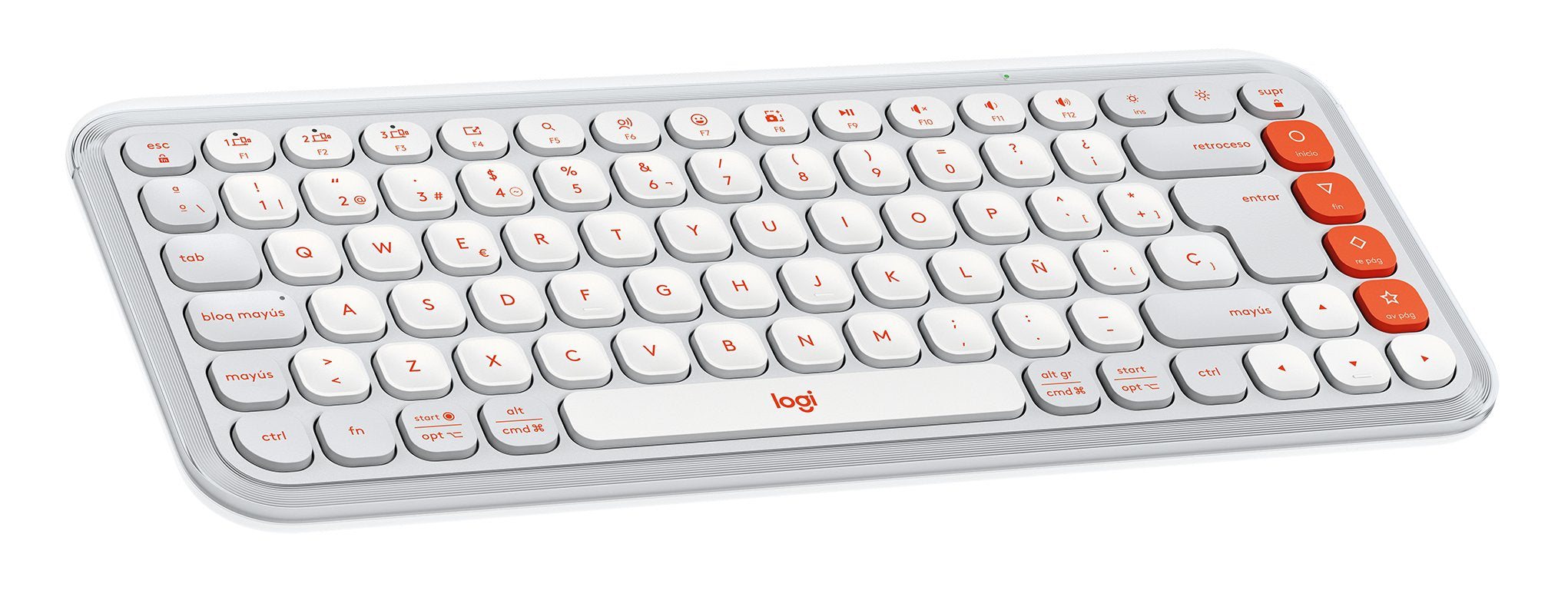 EAN 5099206127456 - Logitech 920-013069 teclado Universal Bluetooth QWERTY Español Blanco imagen 1