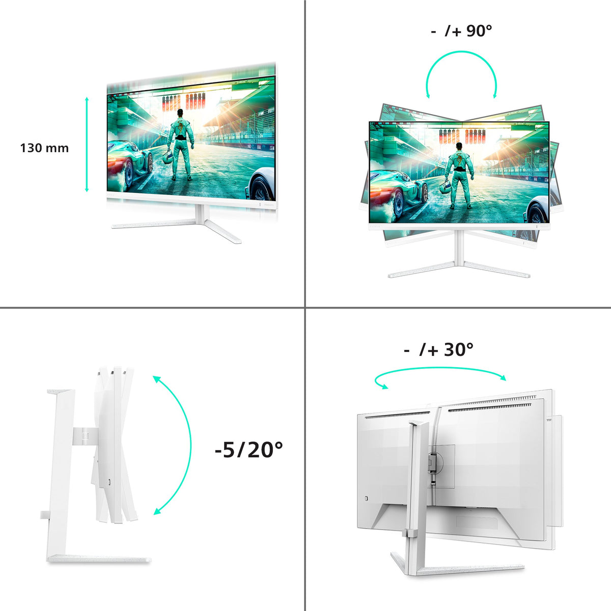 EAN 8721038004304 - Philips Evnia 27M2N3501PA/00 pantalla para PC 68,6 cm (27") 2560 x 1440 Pixeles Quad HD LCD Blanco imagen 3