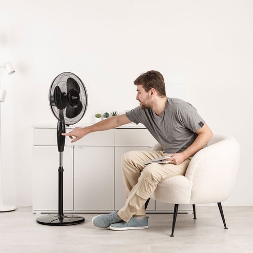 Pae Ventilador Pie Redondo Taurus Greco 16cr Elegance 40cm 45w 3vel 944679000