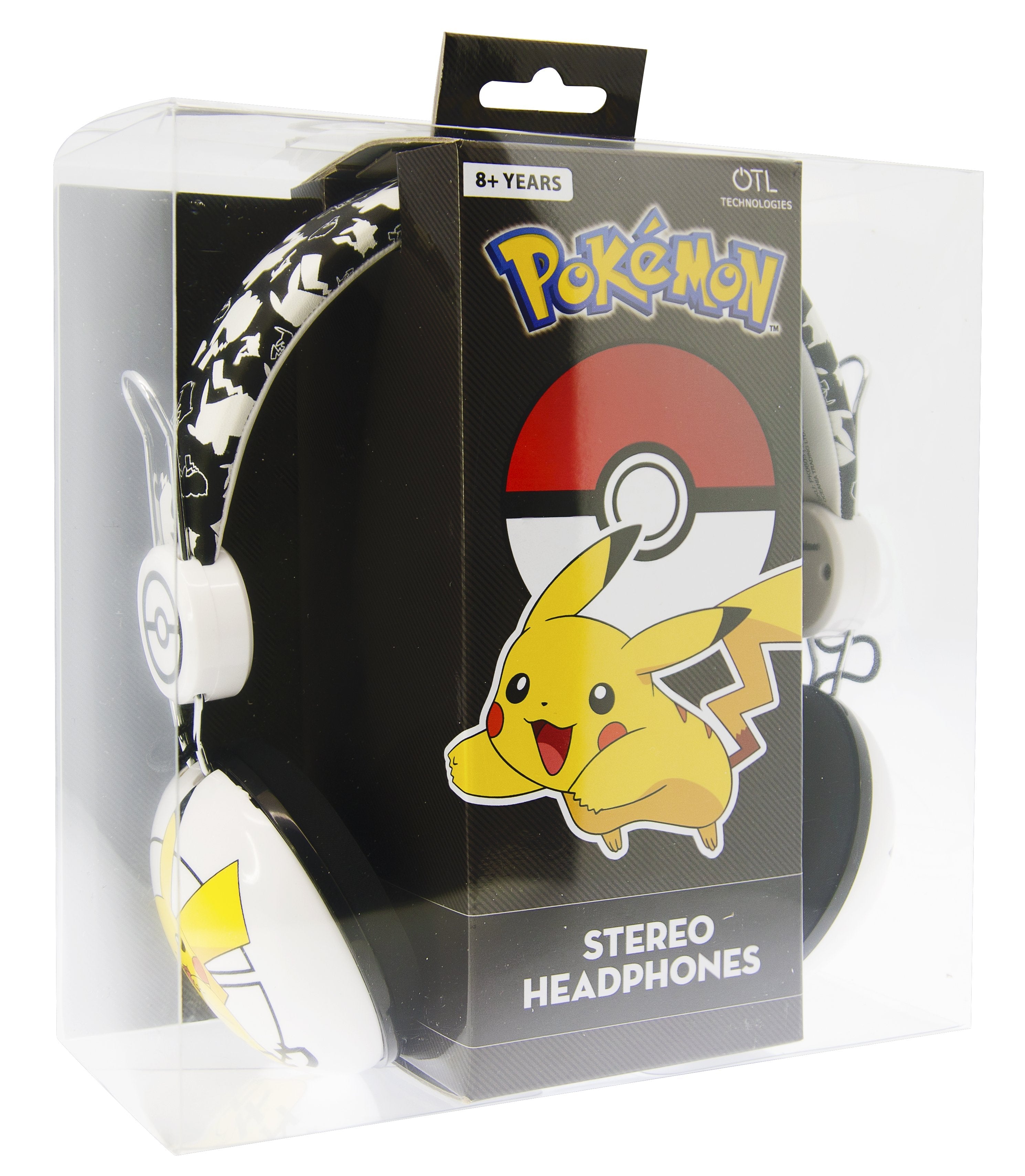 Auriculares Infantiles Otl Pokémon Pikachu Japanese Jack 3.5 Negros Y Blancos