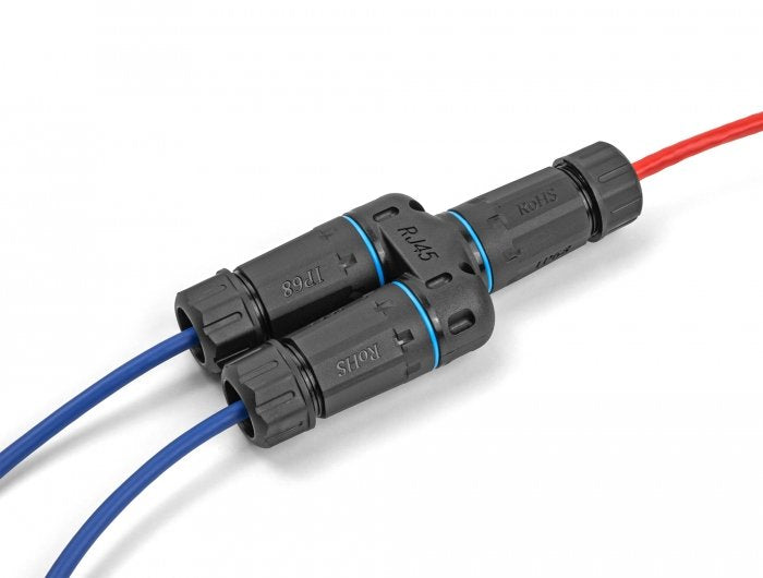 Delock 86808 Conector De Cable Rj45 Hembra A 2 X Rj45 Hembra Cat.6a Impermeable