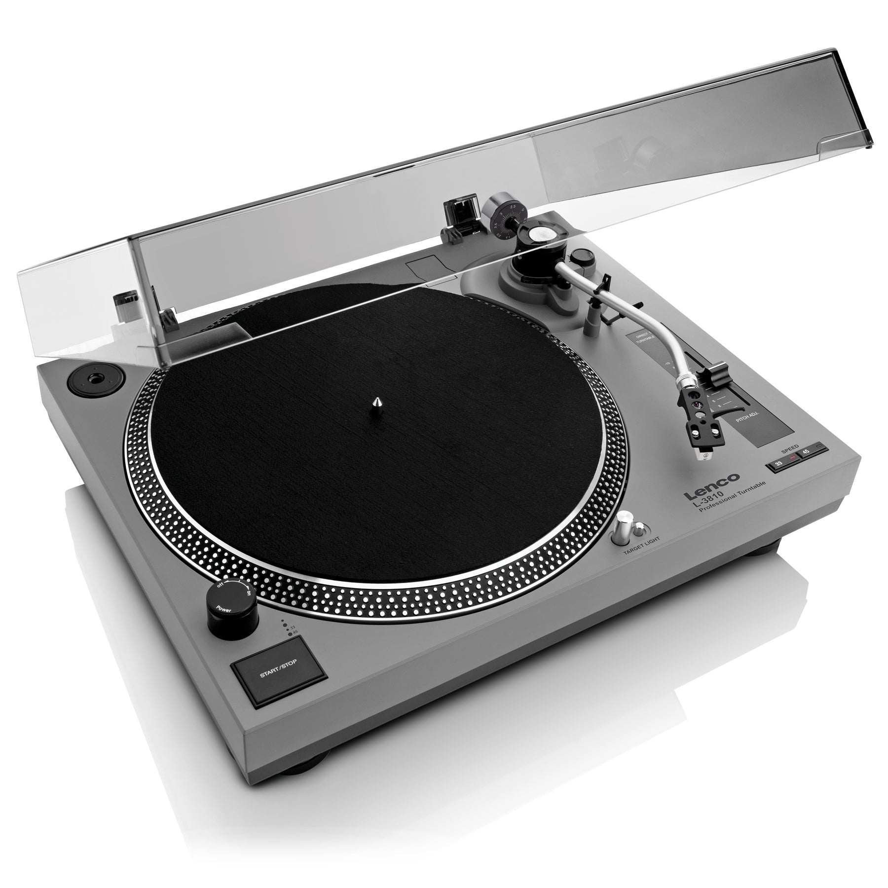 EAN 8711902071976 - Lenco L-3810 Tocadiscos de tracción directa Gris Manual imagen 3