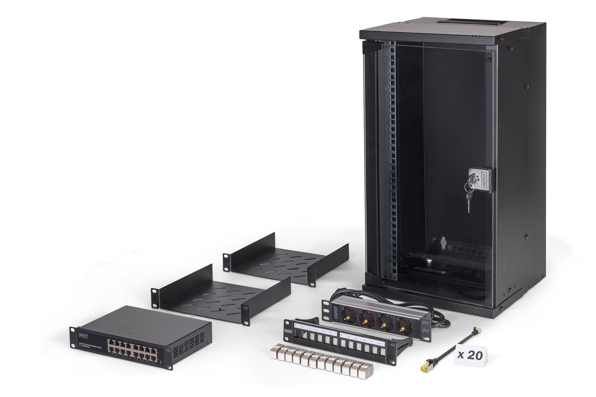 EAN 4016032499589 - Digitus DN-49105-SET armario rack Bastidor de pared Negro imagen 1