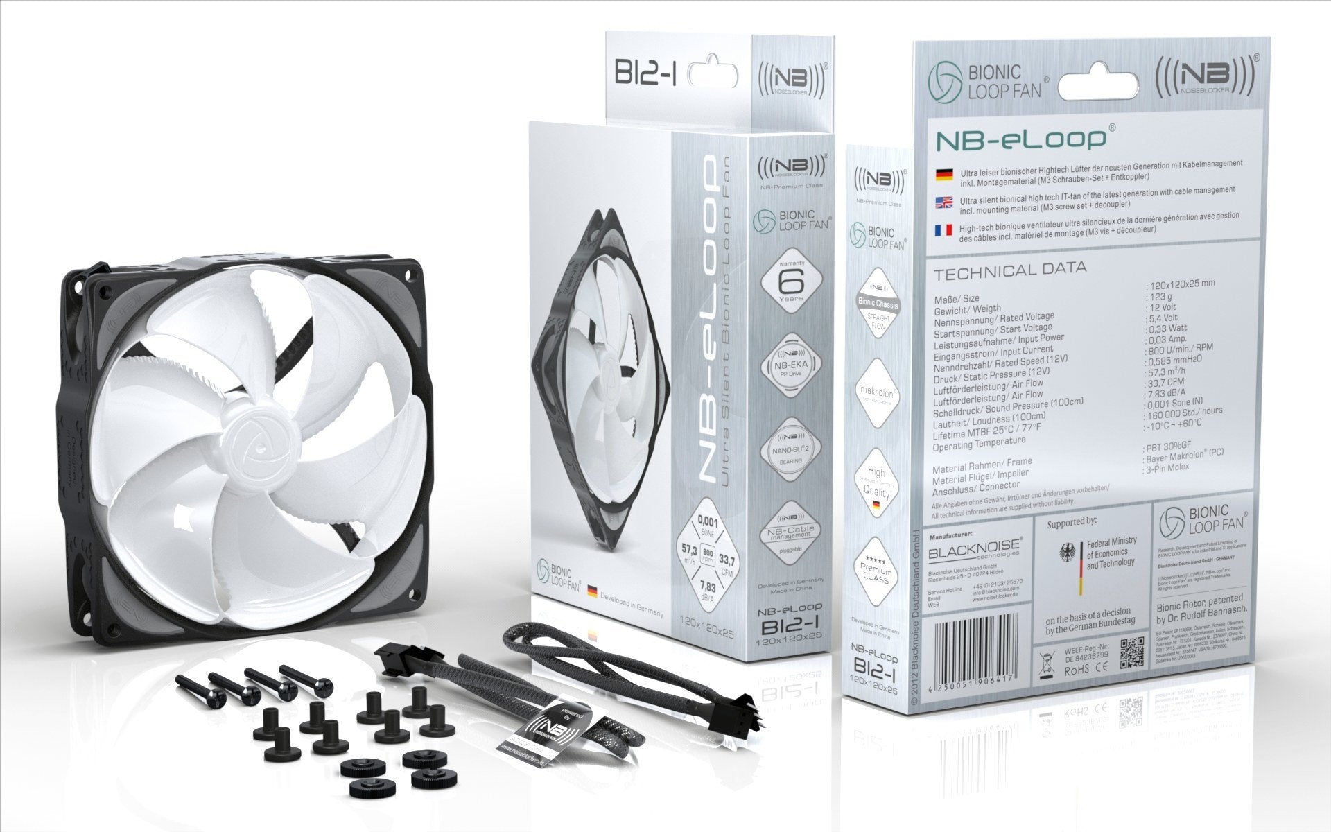 Noiseblocker B12-Ps-Bl Carcasa Del Ordenador Ventilador 12 Cm Negro
