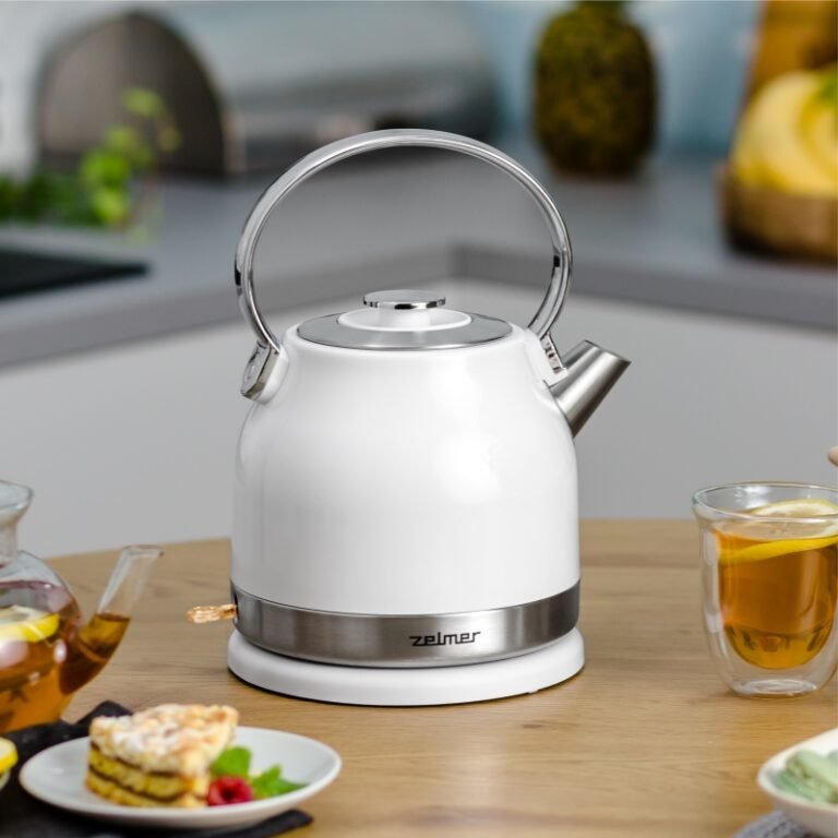 Tetera Zelmer Zck7940 Eléctrica 1,5 L 2200 W Acero Inoxidable, Blanco