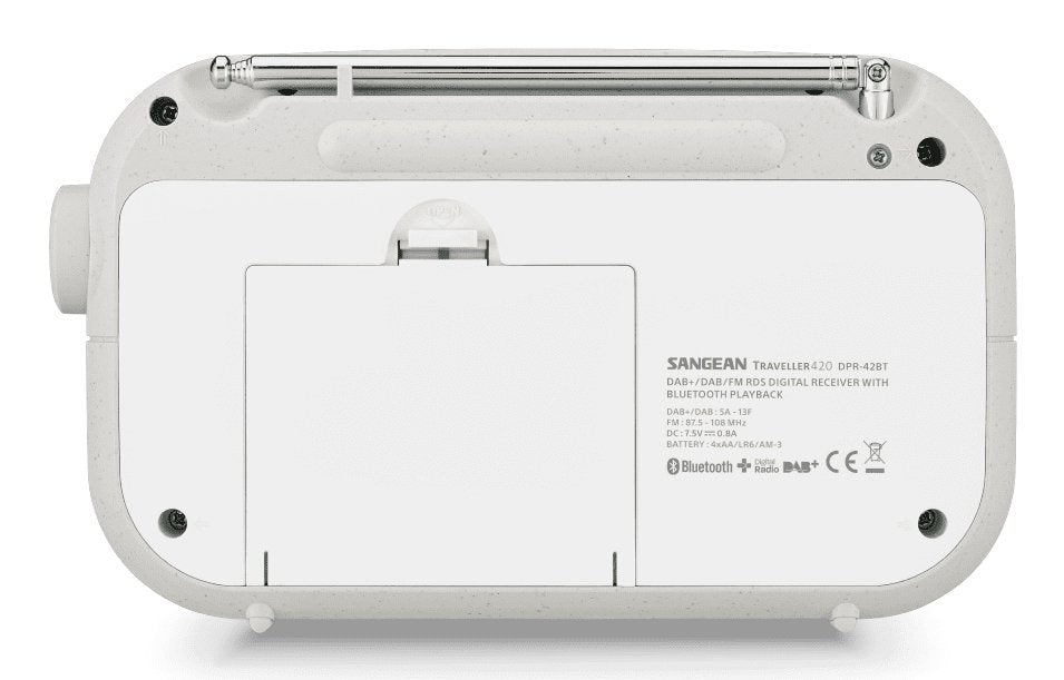 EAN 4711317995335 - Sangean DPR-42BT Portátil Analógico y digital Azul, Blanco imagen 3