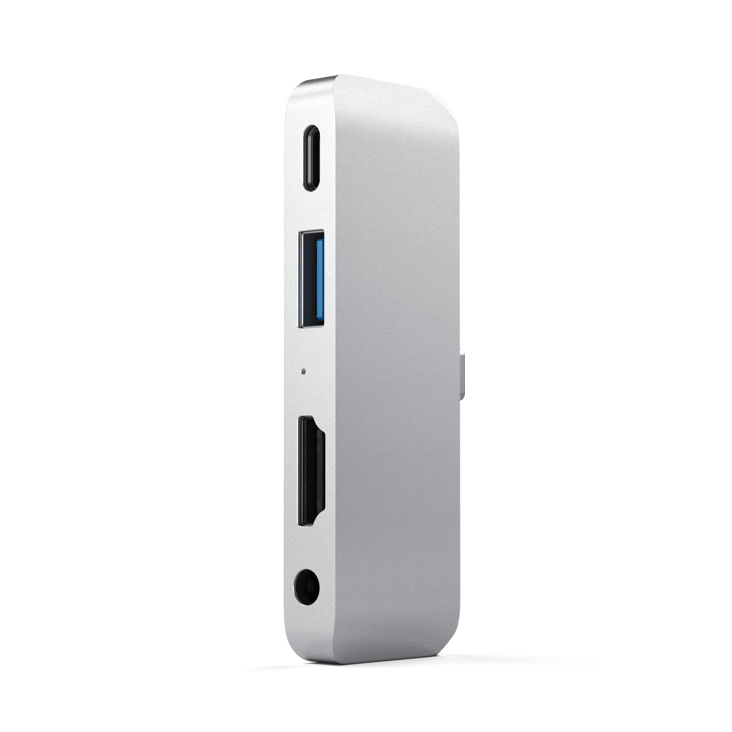 Satechi St-Tcmphs Base Para Portátil Y Replicador De Puertos Usb 3.2 Gen 1 (3.1 Gen 1) Type-C Plata