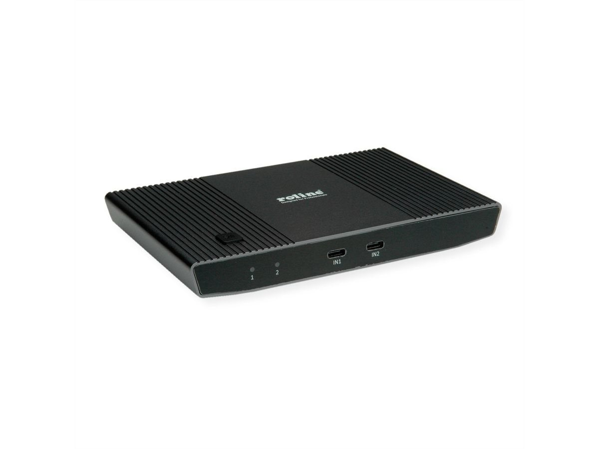 Roline Kvm Switch, Hdmi 4k, Usb, 1 User - 2 Mobilgerte