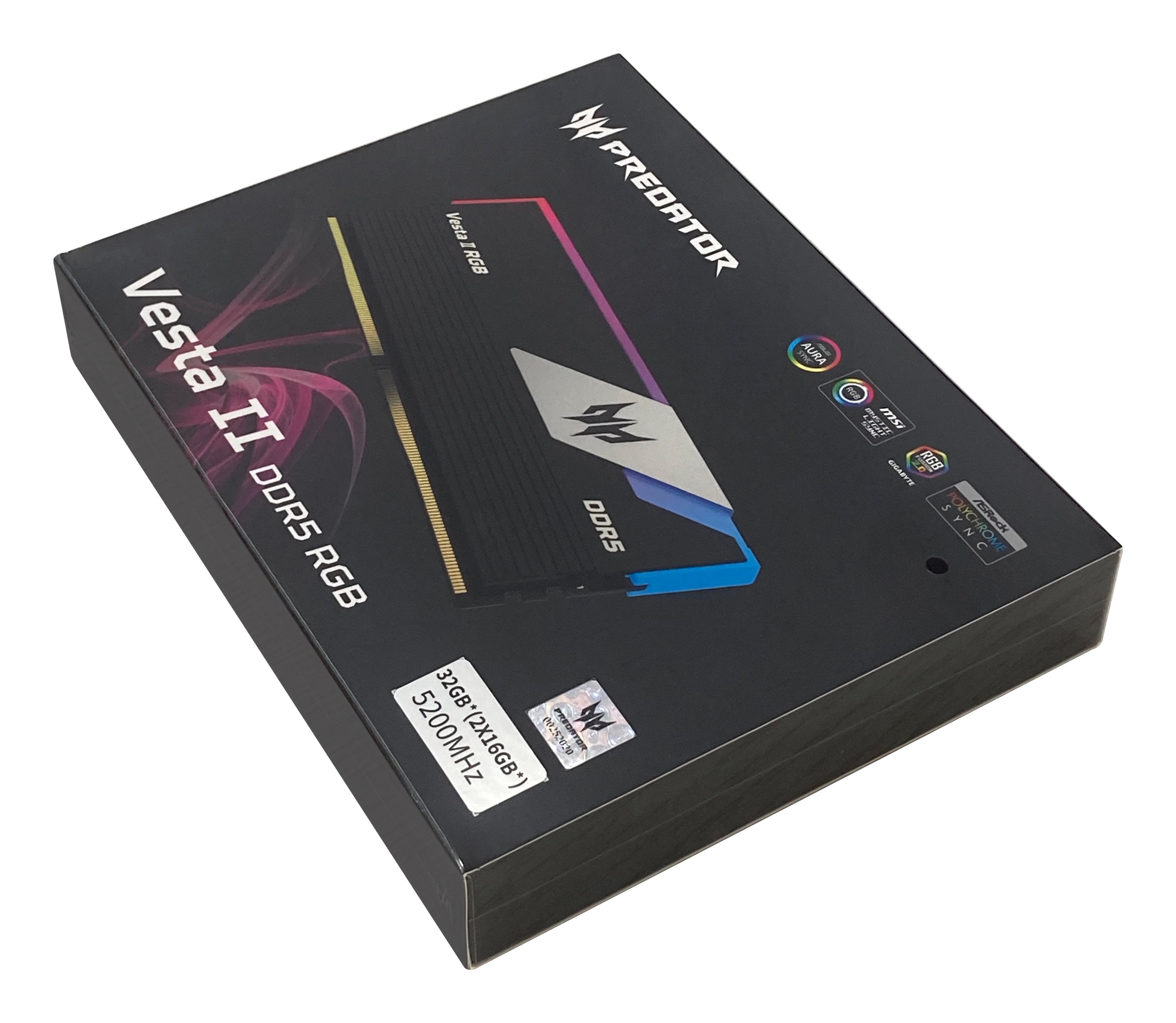 Acer Predator Vesta2 Ddr5 32g Cl34 Black Rgb 16x2 6000