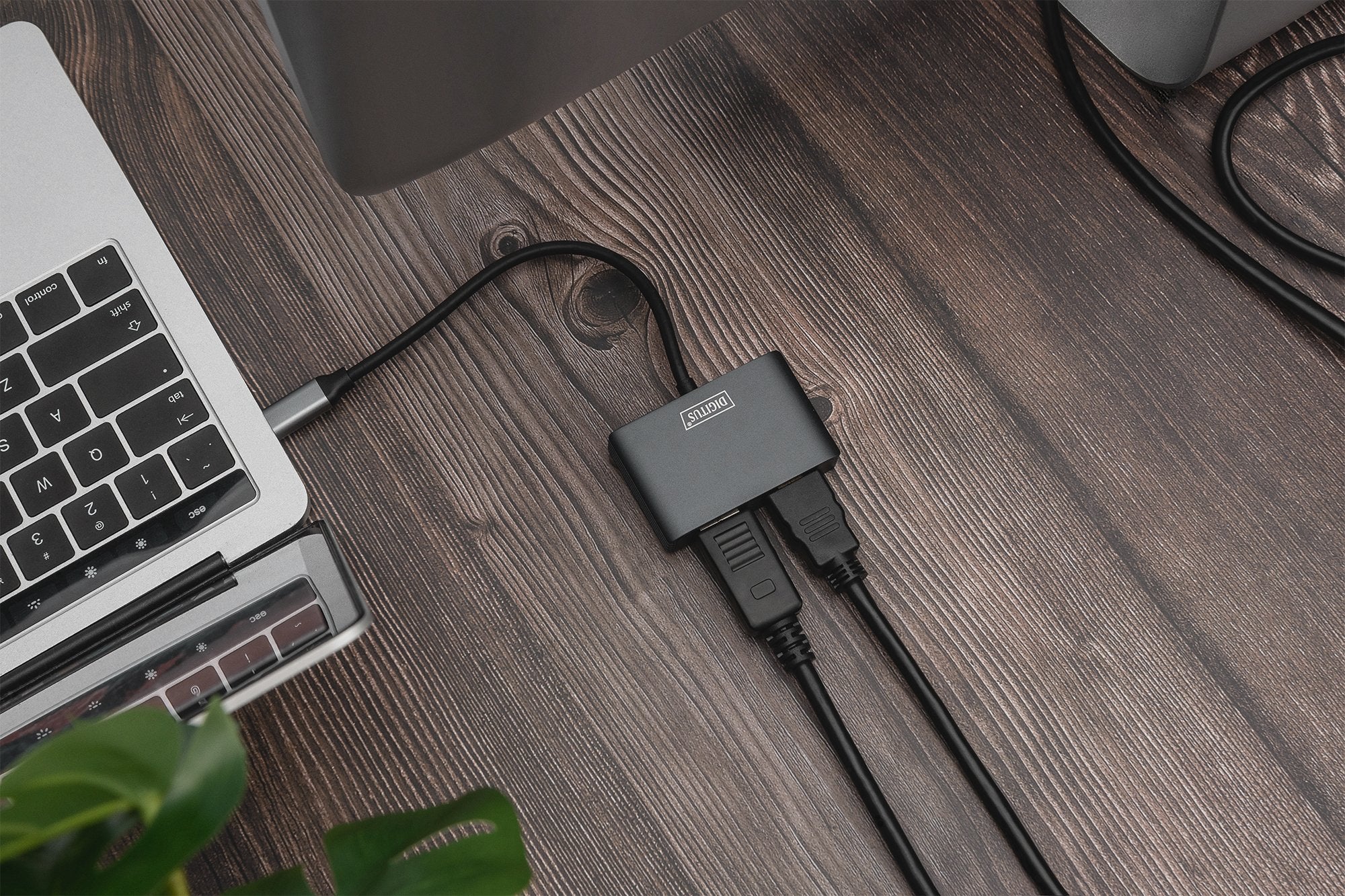 Digitus Usb-C Dp+Hdmi Grafik-Adapter Usb-C->Dp,Hdmi 4k/30hz Plata