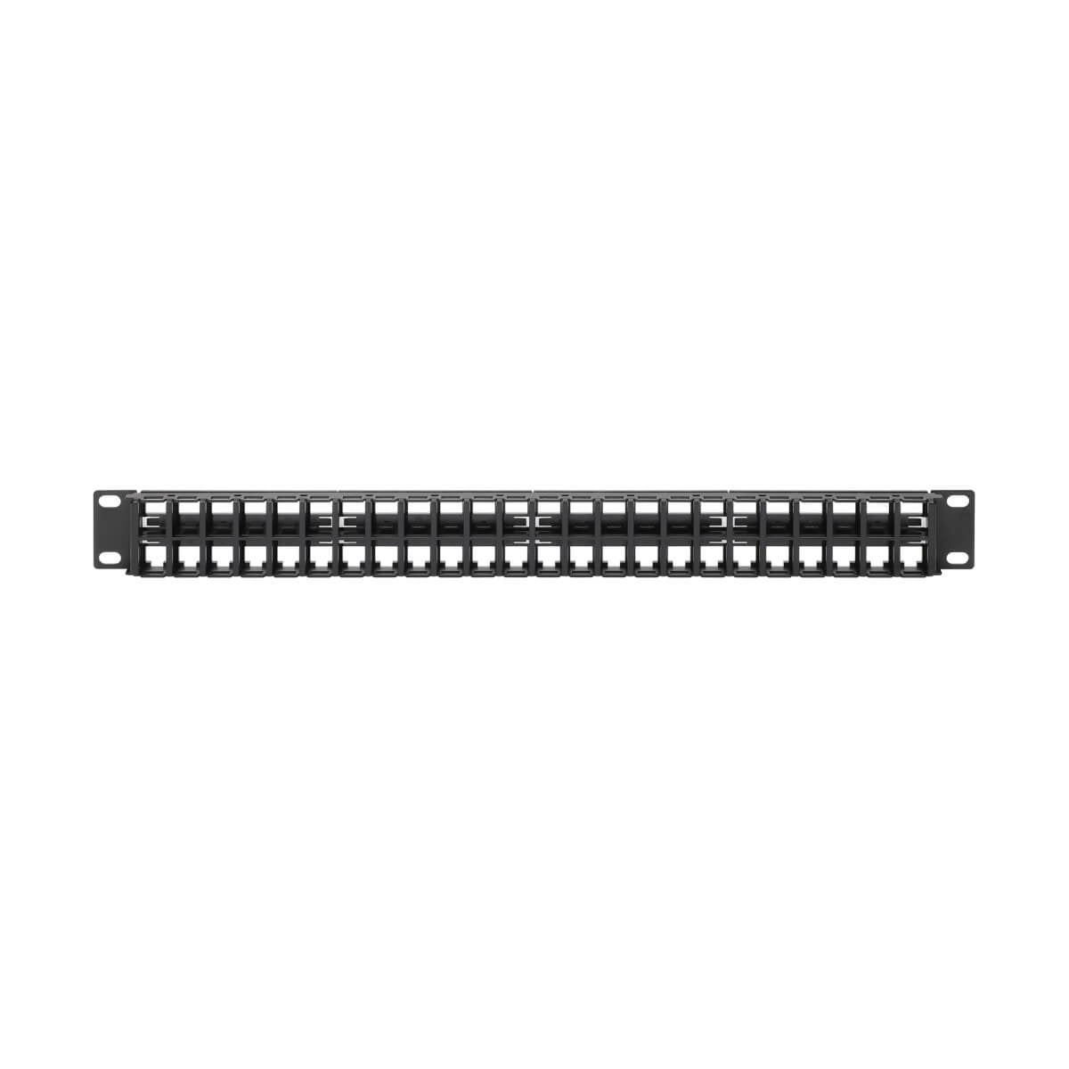 Eaton Tripp Lite 48-Port 1u Rack-Mount Unshielded Blank Keystone/Multimedia Patch Panel Rj45 Ethernet Usb Hdmi Cat5e/6