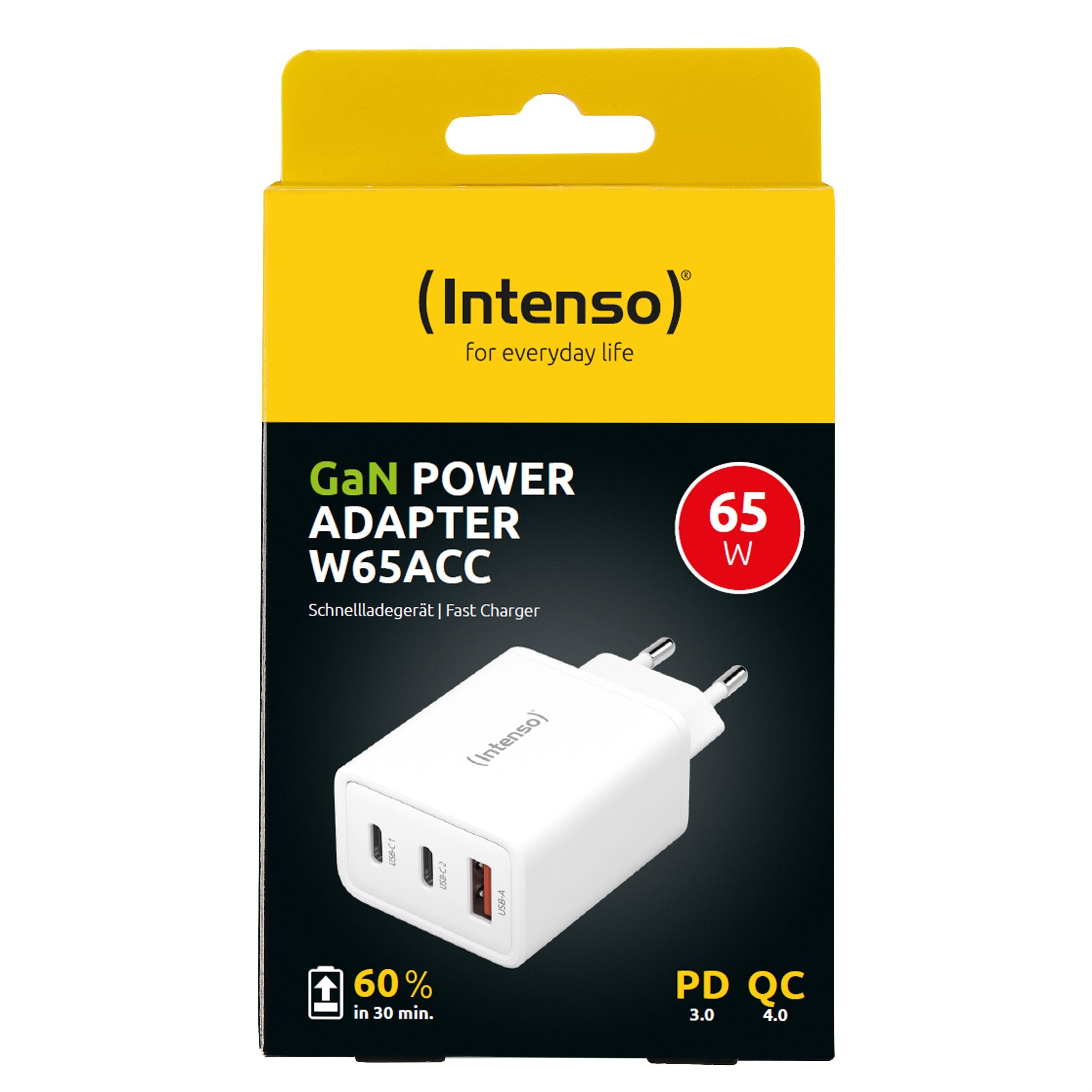 Intenso Cargador Pared Gan W65acc1xusb-A2xusb-C