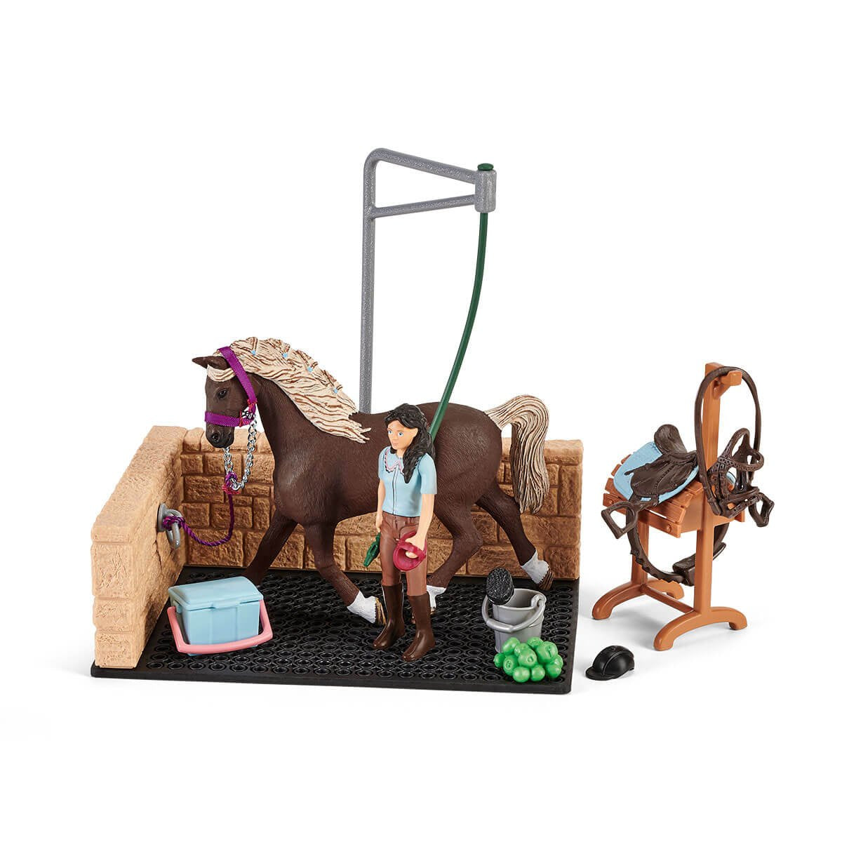 Schleich Área De Lavado Del Horse Club Con Emily Y Luna