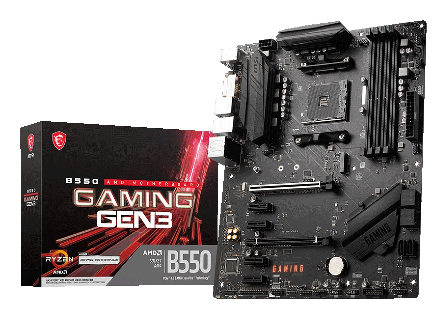 Placa Base Msi B550 Gaming Gen3,Amd,Am4 B550 4ddr4 128gb Dvi+Hdmi,Gblan,6sata3+M.2,6usb3.2,Atx