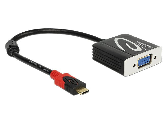 EAN 4043619629947 - DeLOCK 62994 adaptador de cable de vídeo 0,2 m USB Tipo C VGA (D-Sub) Negro imagen 1