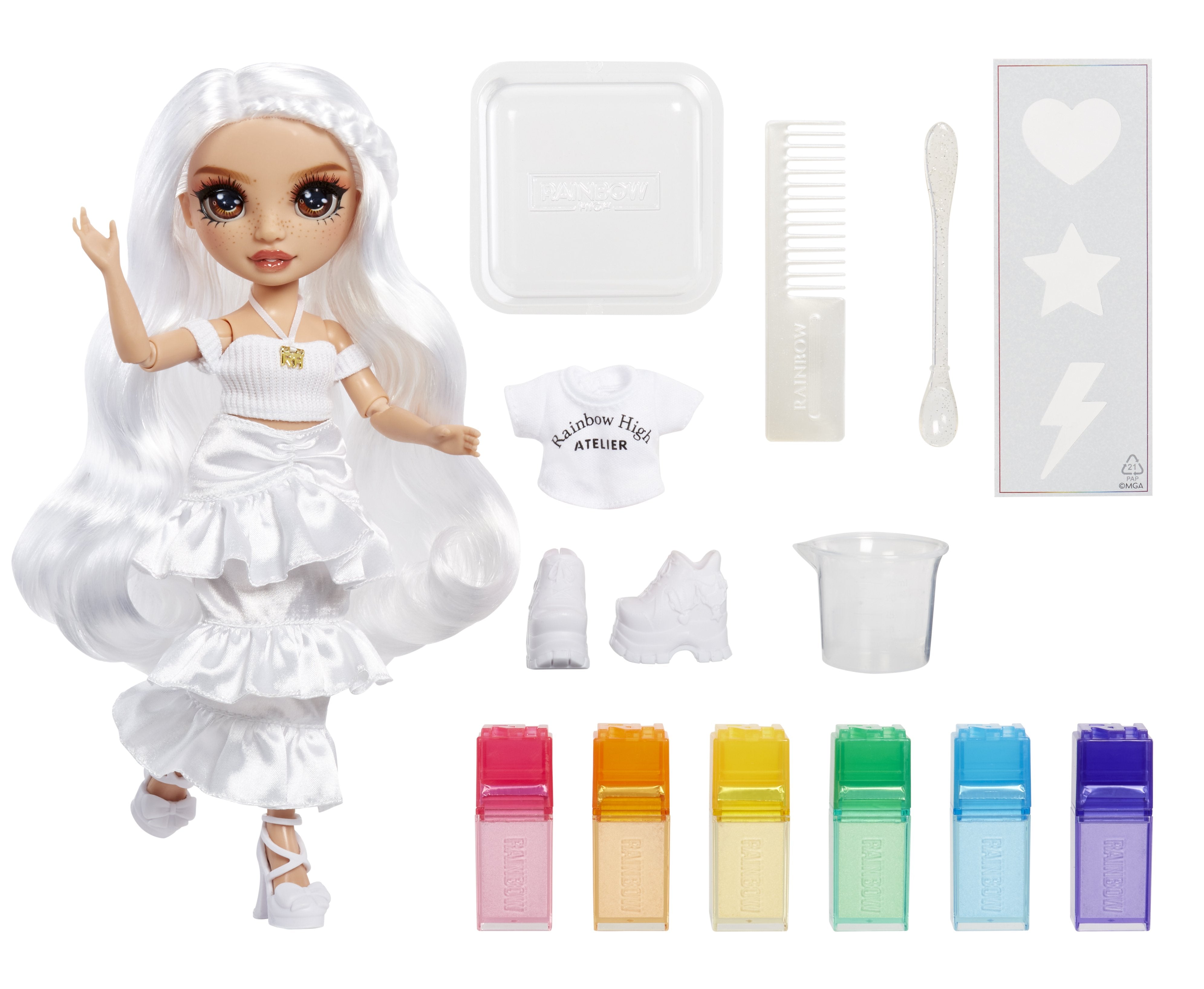 EAN 0035051507598 - Rainbow High Watercolor & Create Fashion Doll Brown Eyes imagen 6