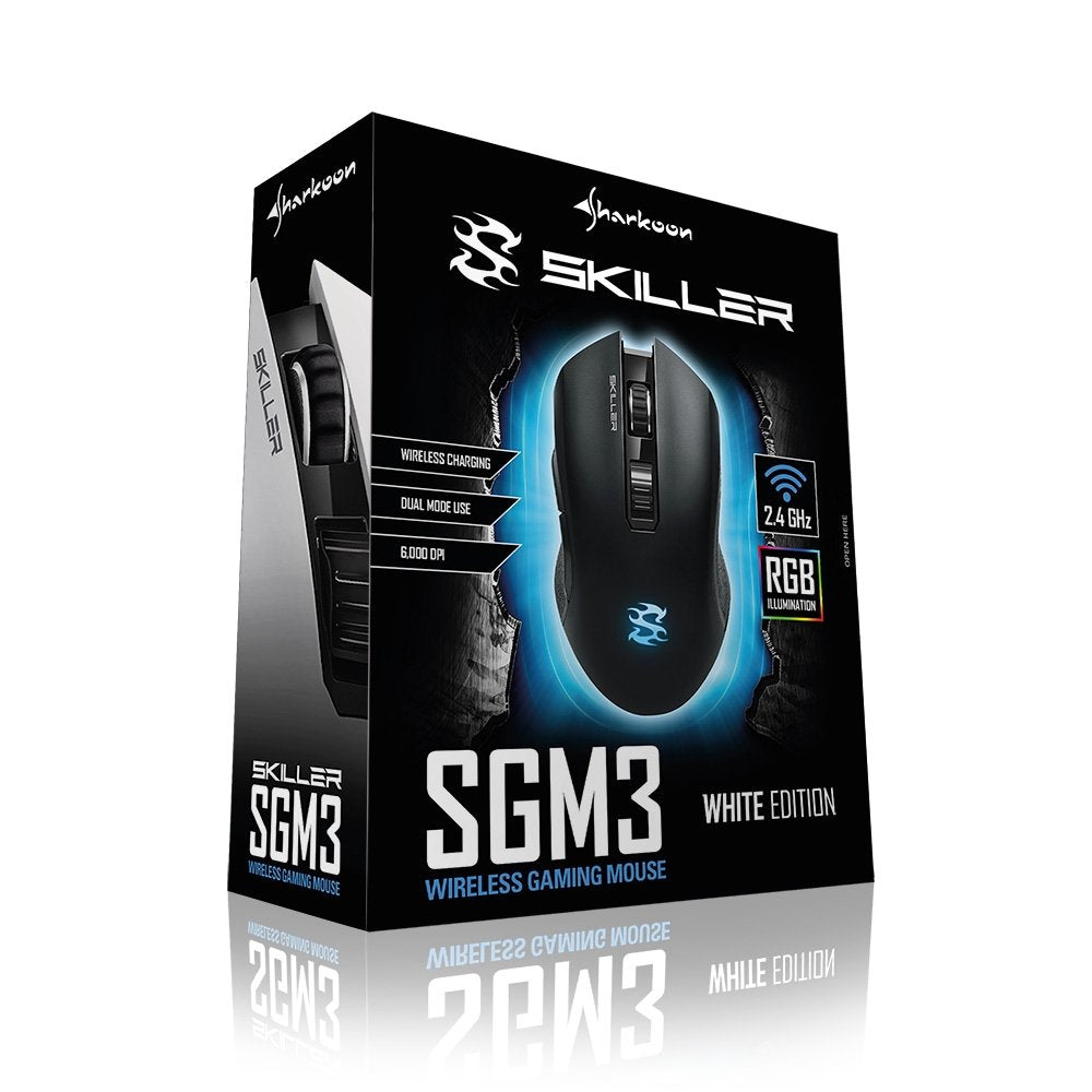 Raton Gaming Sharkoon Inalambrico Sgm3 Blanco Rgb