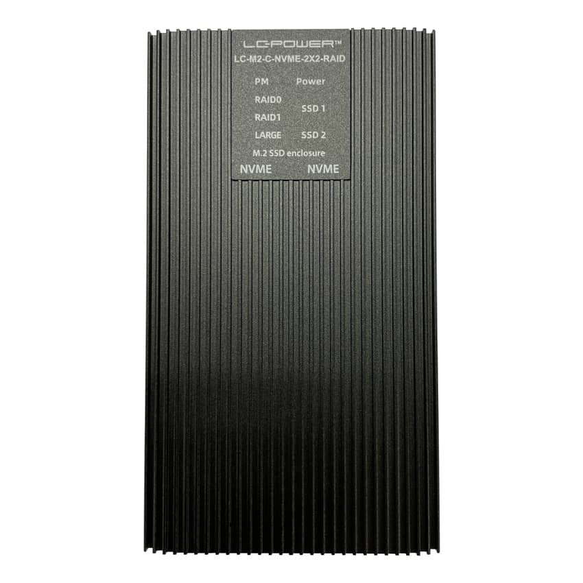 EAN 4262443280098 - LC-Power LC-M2-C-NVME-2X2-RAID caja para disco duro externo Caja externa para unidad de estado sólido (SS imagen 6
