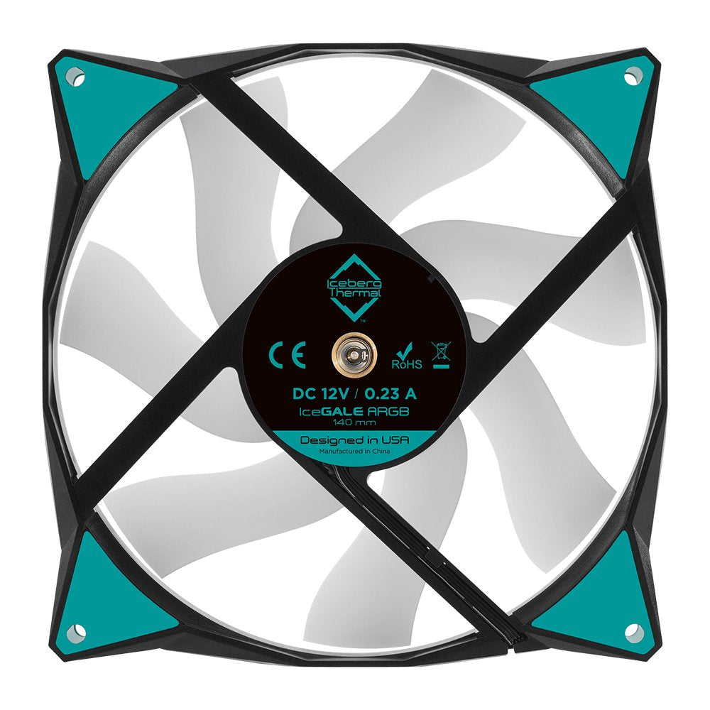 EAN 1230000071215 - Iceberg Thermal IceGALE ARGB Carcasa del ordenador Ventilador 14 cm Negro 1 pieza(s) imagen 3