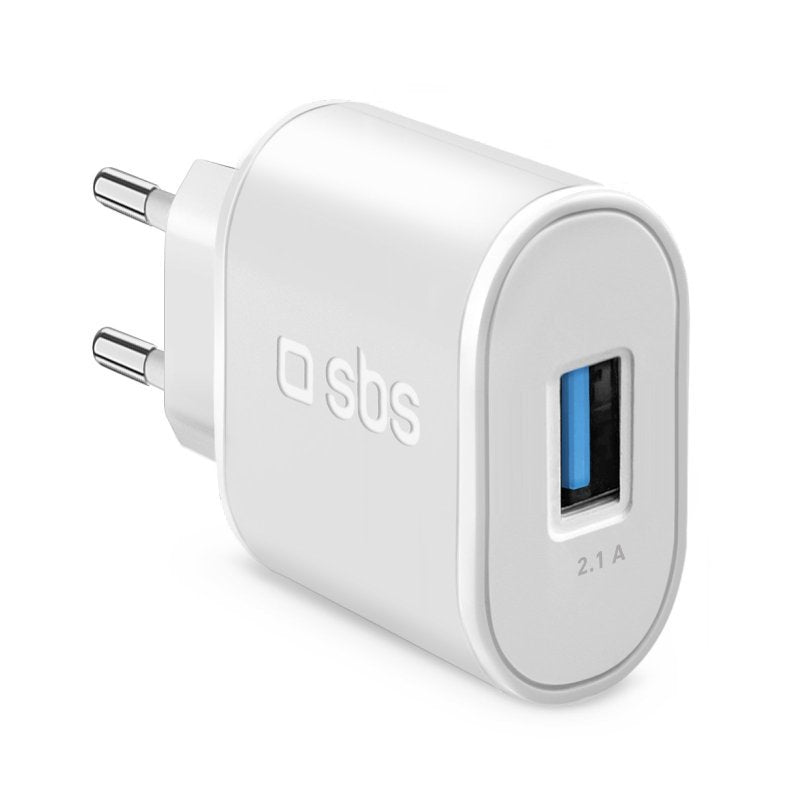 Cargador De Pared Sbs Usb 100/250v 1000 Mah Carga Rapida Blanco
