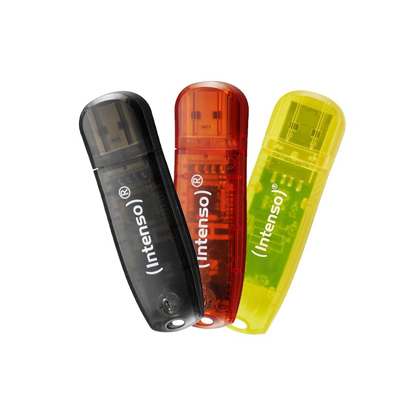 Intenso Rainbow Line 8gb Usb Stick 2.0 Multipack X3 Bunt