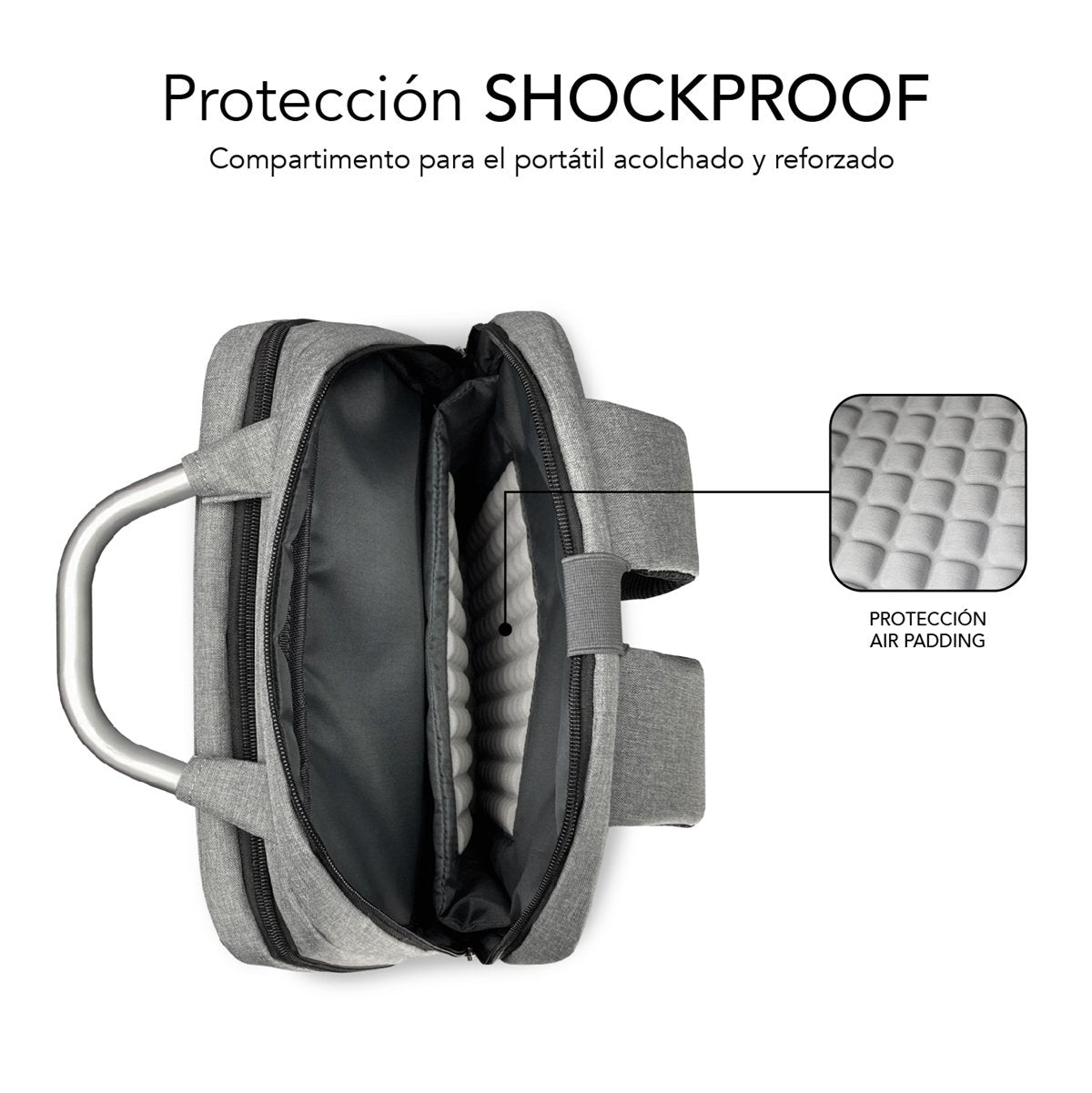 EAN 8436586741655 - SUBBLIM ELITE AIR PADDING 15.6'' GREY mochila Mochila informal Gris Poliéster imagen 5