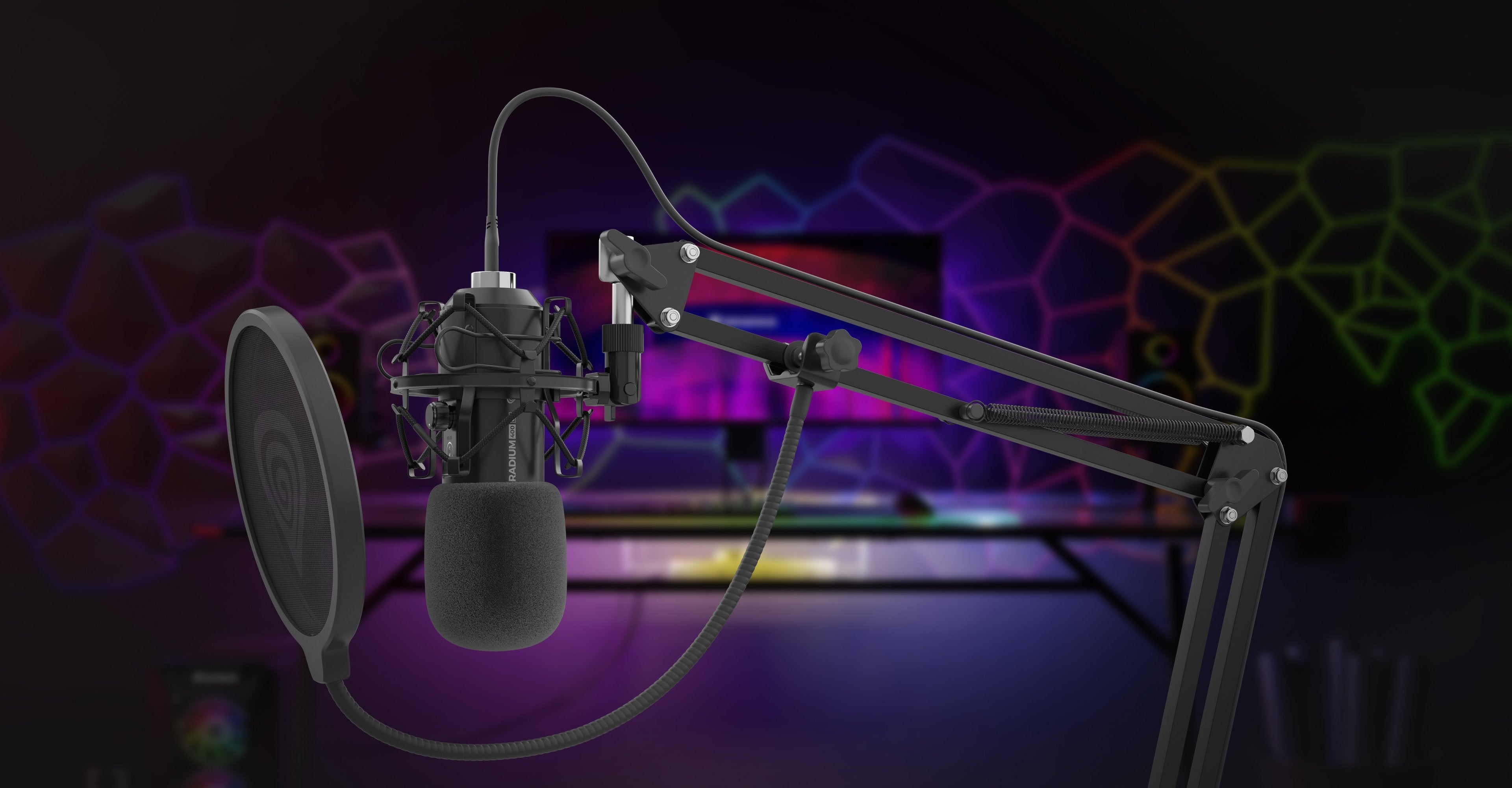 Microfono Genesis Radium 400 G2 Studio Usb Con Brazo Filtro Pop