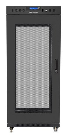 Lanberg Armario De Pie De 19 Pulgadas, 27u, 600x800, Puerta De Malla, Lcd, Paquete Plano, Negro