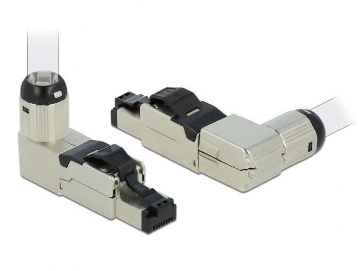 Delock Rj-45 Conector De Moda, Cat.6a En Ángulo, Zócalo 1 Pieza, Carcasa De Metal 86289