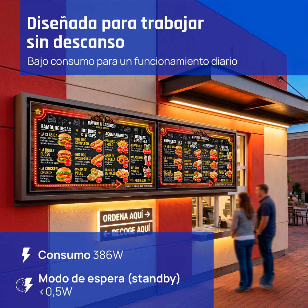 EAN 8435364320068 - iggual IGG320068 pantalla de señalización Pantalla plana para señalización digital 165,1 cm (65") LED Wif imagen 7