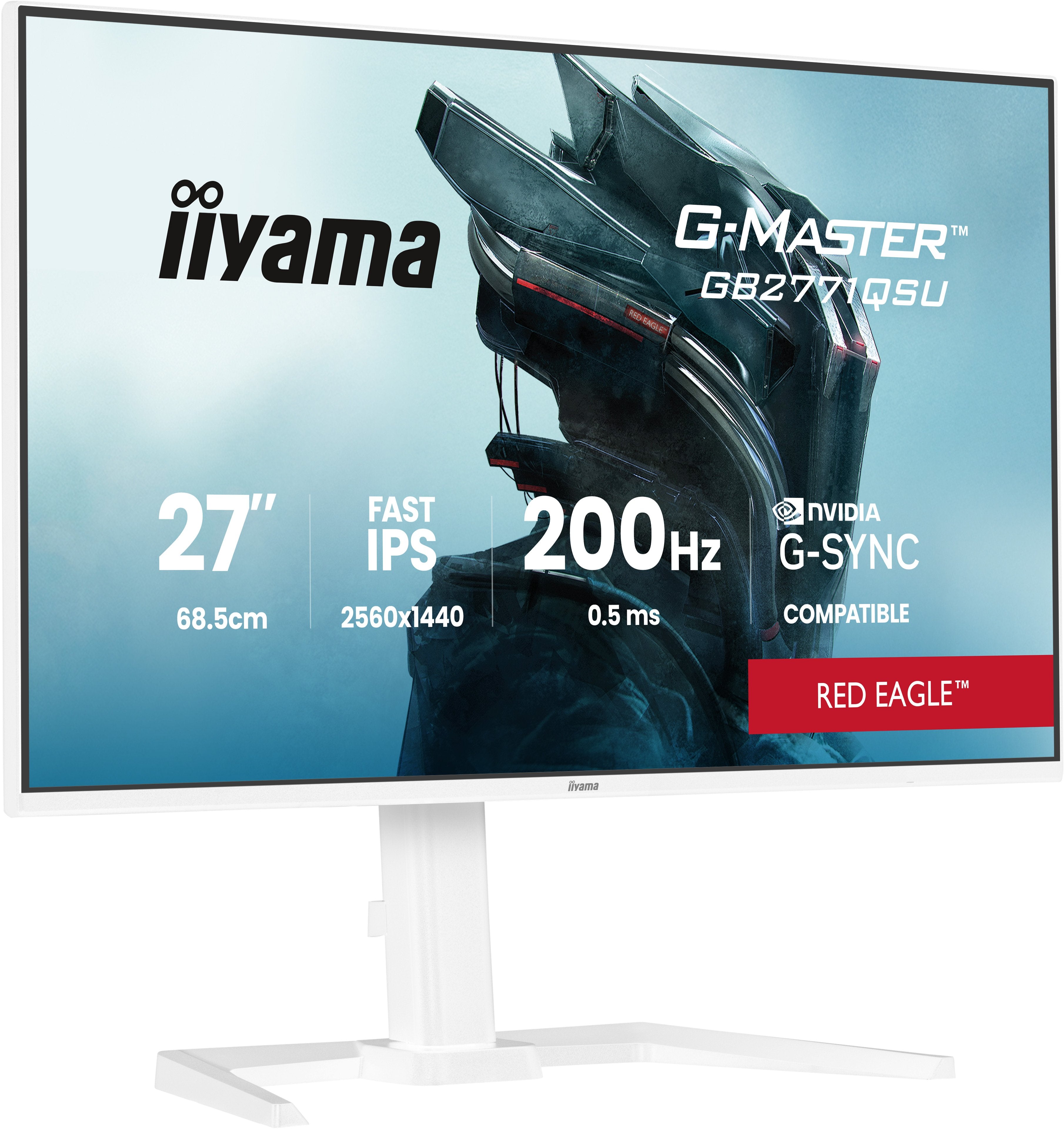 EAN 4948570126521 - iiyama G-MASTER GB2771QSU-W1 pantalla para PC 68,6 cm (27") 2560 x 1440 Pixeles Wide Quad HD LCD Blanco imagen 4