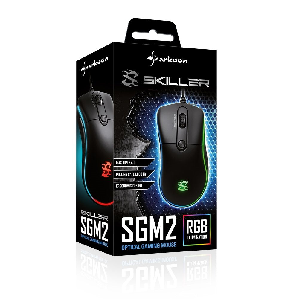 EAN 4044951021536 - Sharkoon Skiller SGM2 ratón Juego mano derecha USB tipo A Óptico 6400 DPI imagen 6