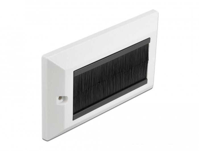 Delock Cablemanagement Abdeckblende 146 X 86 Mm Mit Schwarzen Bürstenstreifen
