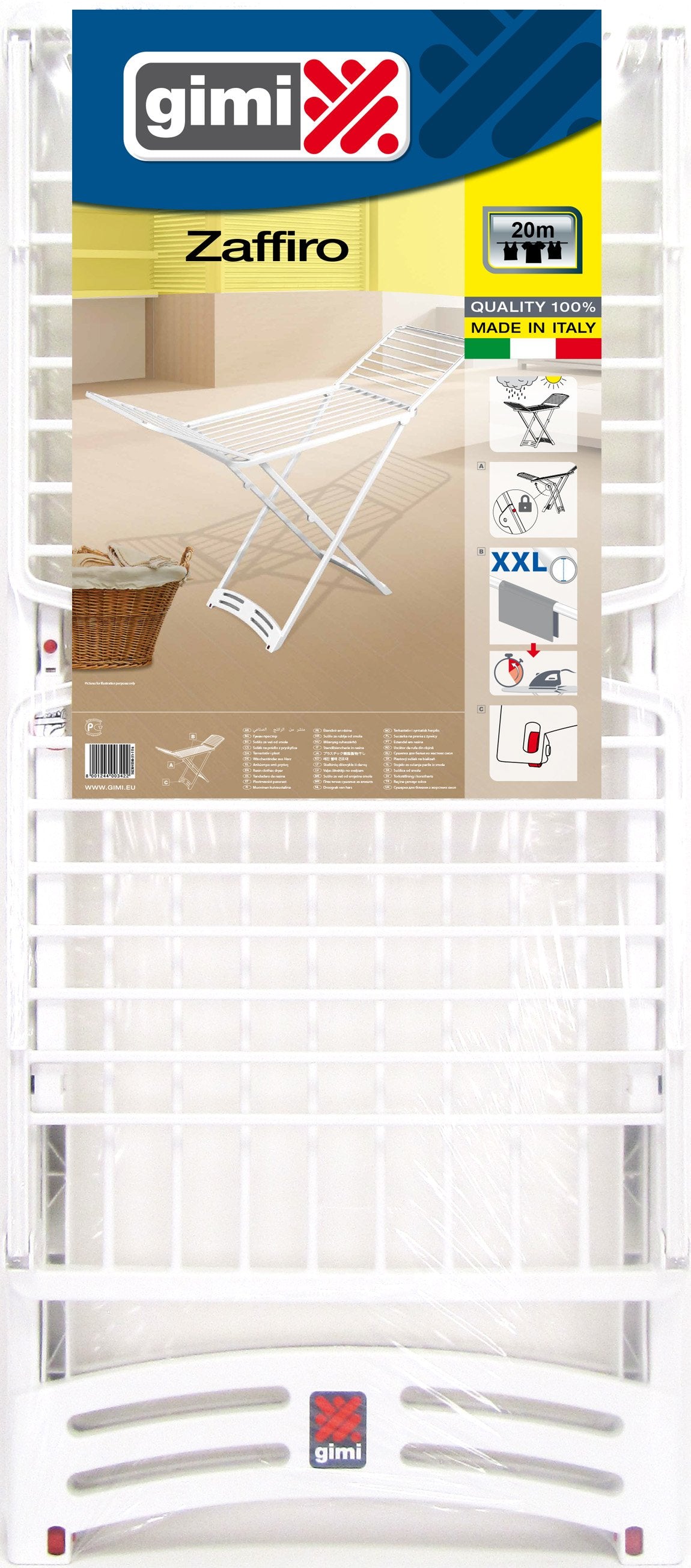 EAN 8001244003422 - Gimi Zaffiro Tendedero de suelo Blanco imagen 2