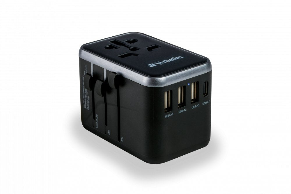 Verbatim Uta-04 Adaptador Con 1 Puerto Usb-C - 3 Puerto Usb-A - 1 Puerto Usb-C