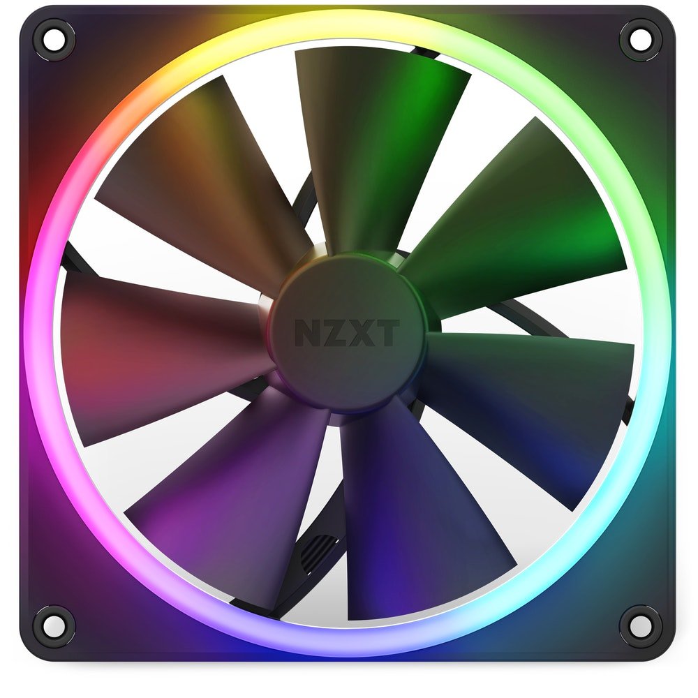 Ventilador Nzxt F140 Rgb Single 140x140x26, Rf-R14sf-B1 (1 Unidad)