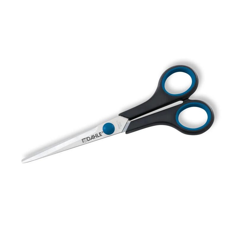 Dahle 54407 Office Comfort-Grip Tijeras De Acero Templado 18cm - Hojas Afiladas - Mangos Revestidos De Goma