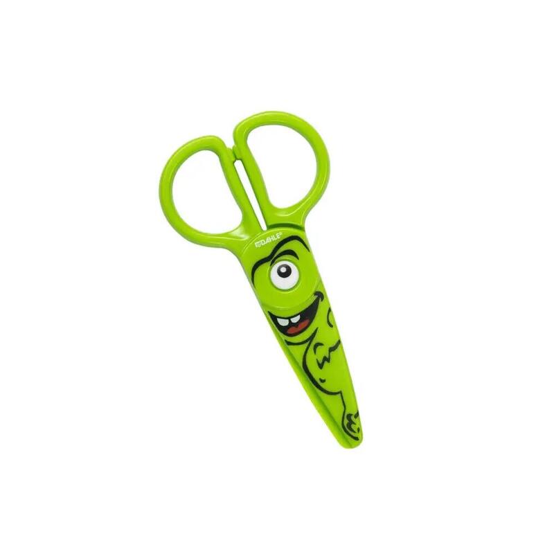 Dahle 54678 Kids Tijeras Infantiles 12cm Para Los Mas Pequeños - Hojas De Plastico - Puntas Redondeadas - Modelo Dino -
